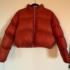 Crop puffer jacket